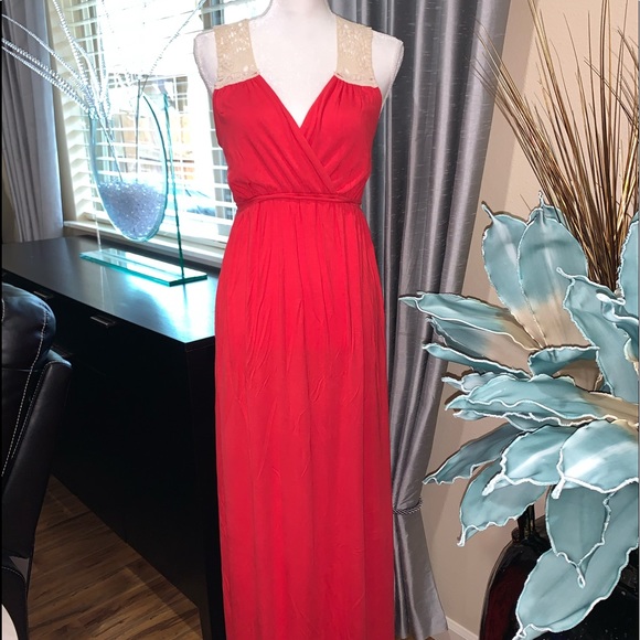 Motherhood maternity maxi red dress - Picture 7 of 7